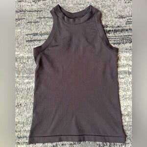 AMAZON Mocha Ribbed Racerback Tank